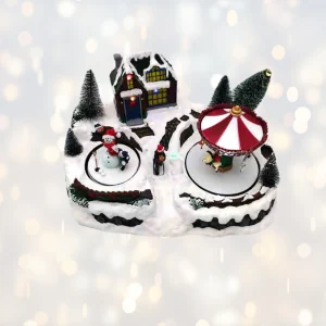 Irge Natale - Carillon Paesaggio Natalizio Con Luci Led E Movimento Circolare  Art. Irn117