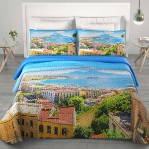 Irge Home - Copriletto Trapuntato Matrimoniale Stampa Digitale  Art. Vesuvio