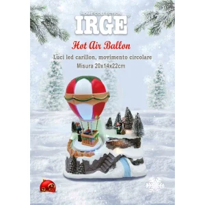Irge Natale - Hot-hair Balloon Carillon Con Luci Led E Movimento Circolare  Art. Irn152