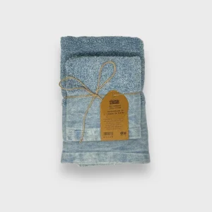 Irge - Set 1+1 Spugna Stone-washed 100% Cotone Effetto Slavato Art. 1+1