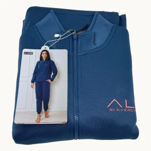 Alviero Martini - Tuta Donna Full Zip In Felpa Pantalone Con Tasche - Ricamata Art. Alf083
