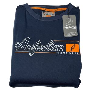 Australian - Tuta Uomo In Felpa Giro Collo Pantalone Con Elastico Confort Ed Anti Slip Art. Auf547