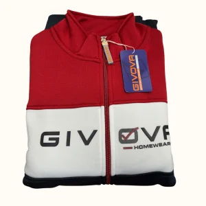 Givova - Tuta Uomo Homewear - Pigiama Uomo In Felpa Full Zip Pantalone Con Tasche E Polsino Art. G522fa