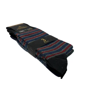 Egon Furstenberg - Pacco Da 3 Calze Uomo Corto In Caldo Cotone 100% Fantasia (colori Assortiti) Art. Ef93c