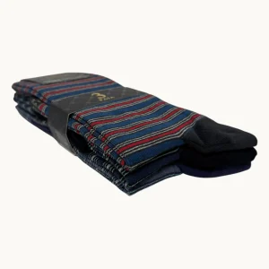 Egon Furstenberg - Pacco Da 3 Calze Uomo Lungo In Caldo Cotone 100% Fantasia (colori Assortiti) Art. Ef93l