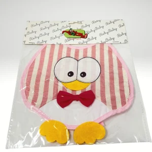 Roby Bavetta Pinguino 100% Cotone Chiusura C/velcro Con Applicazioni Colore Rosa Art. B2230