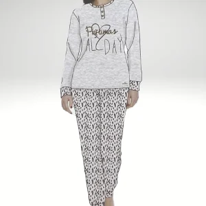 Y&m By Irge - Pigiama Donna In Caldo Cotone Interlock  Art.y&m276