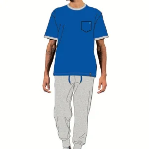 Tuta Uomo In French Terry Mezza Manica Pantalone Lungo Art. Gcm79