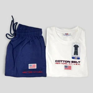 Cotton Belt Completo Fuoriacqua Uomo Corto Short Con Tasche In Cotone  Art. Kyoto