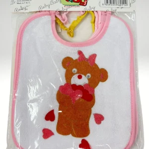 Roby Baby - 6 Pezzi Bavetta Media Spugna 100% Cotone Chiusura/elastico Stampata Femminuccia Art. B6486