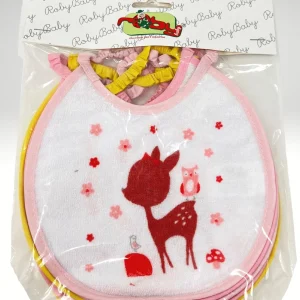 Roby - 6 Bavette Piccole Spugna Retro Pvc Chiusura/elastico Stampata Femminuccia Art. B6604