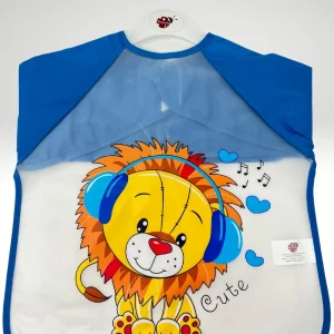 Roby - Bavetta Grembiulino Salvamacchia In Pvc C/maniche Maschietto Stampato Art. B5150