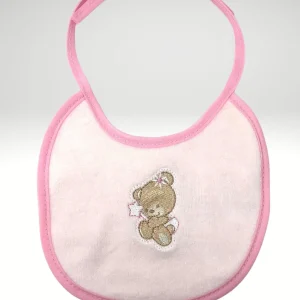 Roby -bavetta Ciniglia Ricamata In Cotone 100% Chiusura/laccetti Femminuccia Art. B212