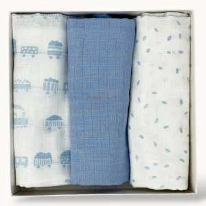 Ellepi Baby Confezione 3 Pezzi Quadrato Garza 100% Cotone In Fantasia Art. Ix4004