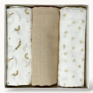 Ellepi Baby Confezione 3 Pezzi Quadrato Garza 100% Cotone In Fantasia Art. Ix4017