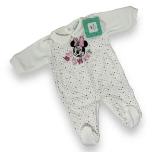 Disney - Tutina Ciniglia In Cotone Ricamata Disney Minnie  Art. Wq3087