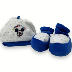 Disney -  Completo Ciniglia Maschietto Cappello + Scarpette Stampato  Art. Wh0809