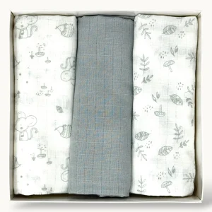 Ellepi Baby Confezione 3 Pezzi Quadrato Garza 100% Cotone In Fantasia Art. Ix4021