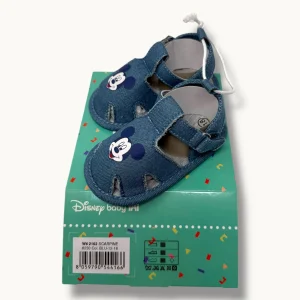 Disney - Sandaletto Maschietto Modello Jeans In Cotone 0/18 Mesi Art. W42162