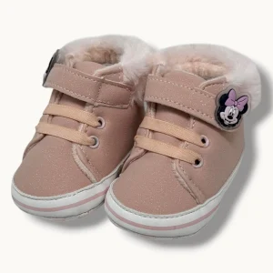 Ellepi Baby Disney Scarpina Baby Femminuccia Con Pellicciotto Chiusura A Strappo Minnie Mouse Art. W42174
