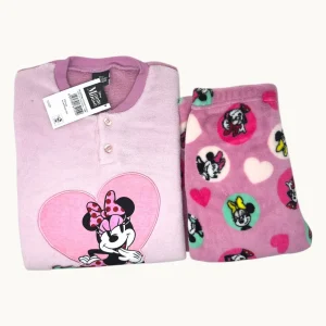 Ellepi Mondo Disney Pigiama Bimba In Coral Con Ricamo (disney) Pantalone Fantasy Art. Wi4275