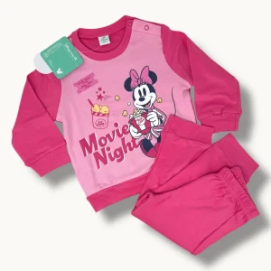 Ellepi Baby Disney Pigiama Baby Femminuccia In Caldo Cotone 100% Stampa Minnie Mouse Art. Wi4261