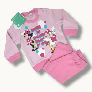 Ellepi Baby Disney Pigiama Baby Femminuccia In Caldo Cotone 100% Stampa Minnie Mouse Art. Wi4262