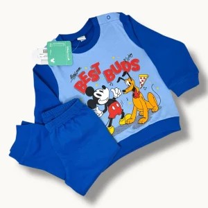 Ellepi Baby Disney Pigiama Baby Maschietto In Caldo Cotone 100% Stampa Mickey Mouse Art. Wi4269