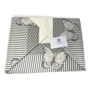 Renato Balestra Completo Lenzuola Matrimoniale In Puro Cotone Art. Butterfly