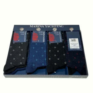 Marina Yachting - Confezione 12 Paia Calza Uomo Lunga In Puro Cotone Extrafine (colori Assortiti)  Art. Mb50914