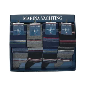 Marina Yachting Conf.12 Paia Calza Uomo Lunga In Caldo Cotone 100% Fantasia Assortite Art.ma31712
