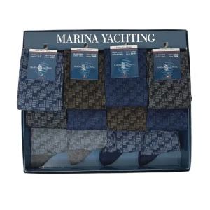 Marina Yachting  Conf.12 Paia Calza Uomo Lunga In Caldo Cotone 100% Fantasia Assortite
