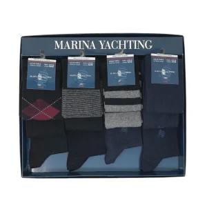 Marina Yacthting Conf.12 Paia Calza Uomo Corta In Caldo Cotone 100% Fantasia Assortite