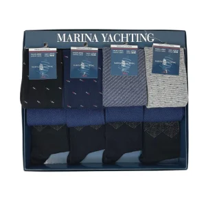 Marina Yachting Conf.12 Paia Calza Uomo Lunga In Caldo Cotone 100% Fantasia Assortite Art.ma36311