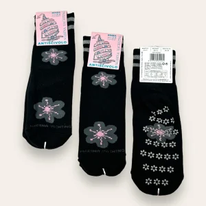 Marina Yachting -3 Paia- Calza Antiscivolo In Soffice Spugna Bimba Disegno Fiore Colori Assortiti Art. Mz306