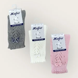 Mafer Baby  Calza Baby Lunga Traforata In Caldo Cotone Con Applicazione  Art. Bfl7275