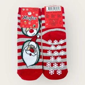 Mafer Natale Calza Baby Masch.-femm.  Antiscivolo In Cotone Fantasie Natalizie  Art. Xna8081