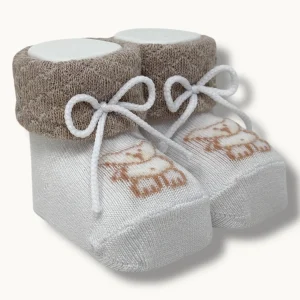 Mafer - Scarpina In 100% Cotone Baby Femminuccia Disegno Orsetto  Art. Wsc8751