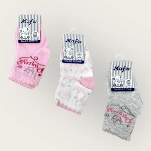 Mafer Baby - Calza Neonata Corta Femminuccia Fantasia In Caldo Cotone  Art. Bfc6584