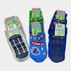 Mafer Calza Antiscivolo Bimbo Fresco Cotone 100% Fantasie E Colori Assortiti Art.7033