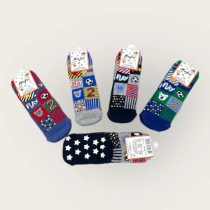 Mafer Baby Calzino Antiscivolo Baby Maschietto In Cotone Fantasie Assortite  Art. Ban7223