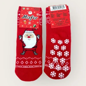 Mafer Natale Calza Baby Masch.-femm.  Antiscivolo In Cotone Fantasie Natalizie  Art. Xna8082