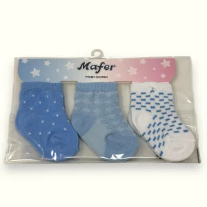Mafer Baby - Set 3paia Calzino Baby Maschietto Primi Giorni In Cotone Fantasy Wpg8463