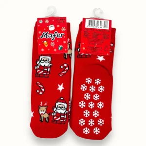 Mafer - Calza Baby Maschio E Femmina Antiscivolo In Spugna Fantasie Natalizie  Art. Xna8580