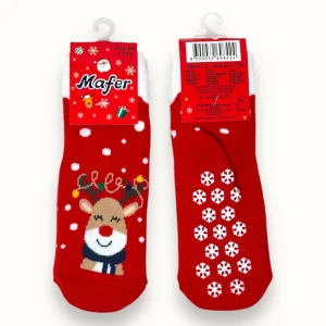 Mafer - Calza Baby Maschio E Femmina Antiscivolo In Spugna Fantasie Natalizie  Art. Xna8582