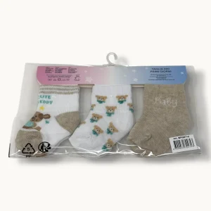 Mafer - Set 3paia Calzino Baby Neutro Primi Giorni In Cotone Fantasy  Art.wpg8710
