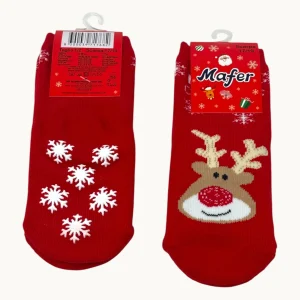 Mafer Natale Calza Baby Maschio/femmina Antiscivolo In Spugna Fantasie Natalizie  Art. Xna9006