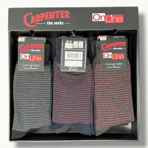 Carpenter - (4 Paia) Calza Corta Uomo In Caldo Cotone Fantasia  Art. 0614