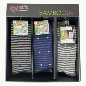 Carpenter - (pacco Da 4)  Calza Lunga Pile Fantasia In Fibra Di Bamboo Ecosostenibile Art. U006