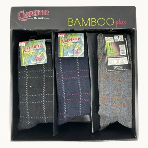 Carpenter - (pacco Da 4) Calza Lunga Pile Fantasia In Fibra Di Bamboo Ecosostenibile Art. U012